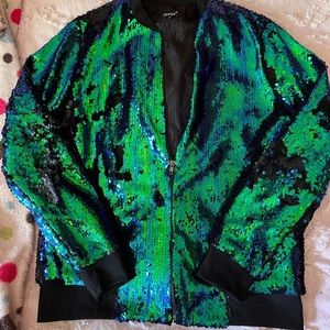 Sequin Bomber Jacket